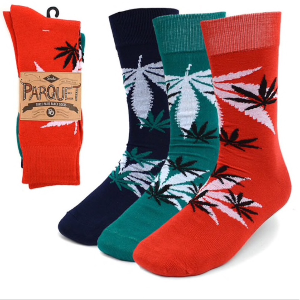 3 Pack Cannabis Print Socks!!!